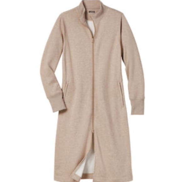 DULUTH Trading Co. Women's Souped-Up Fleece Zip Up Robe Beige Size XL Cozy Warm - Picture 15 of 15
